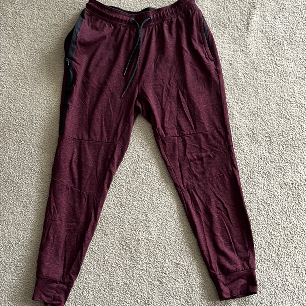 Men's Burgundy Jogger Pants